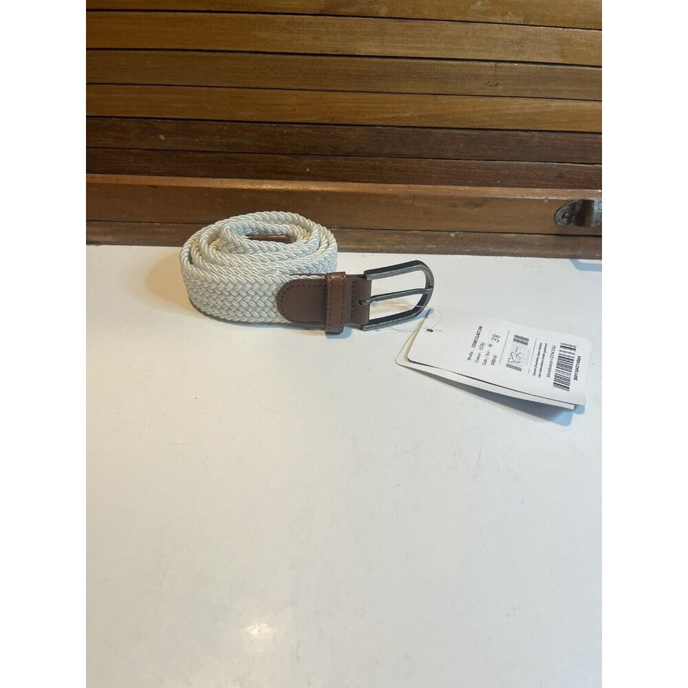 Saint James Size 95 Size 38 White Knit Belt NWT ST. JAMES
